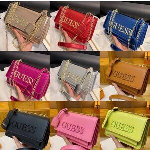 GLOSSY SHOULDER BAG WOMEN'S HANDBAGS GUES BAG CROSSBODY CLUTCH TRAVEL MINI BAGS